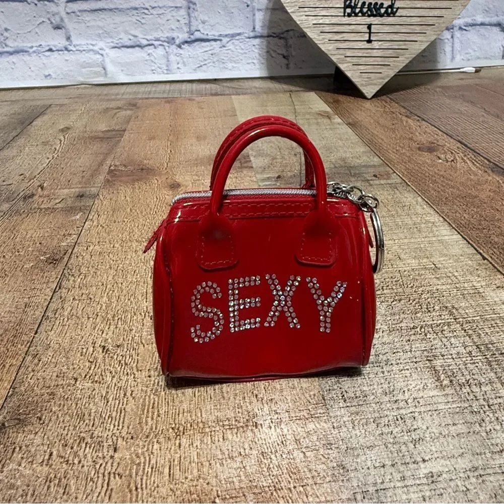 Victoria's Secret RARE VINTAGE Red Sexy coin mini purse keychain bag
